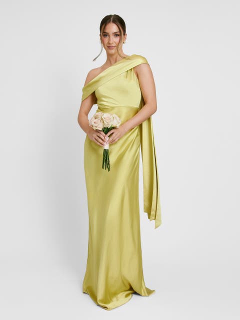 Drape One Shoulder Bridesmaid Dress