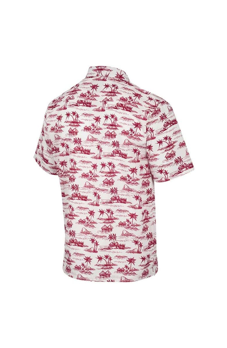 COLOSSEUM Men's Colosseum White Montana Grizzlies Spontaneous is Romantic Camp Button-Up Shirt, Alternate, color,