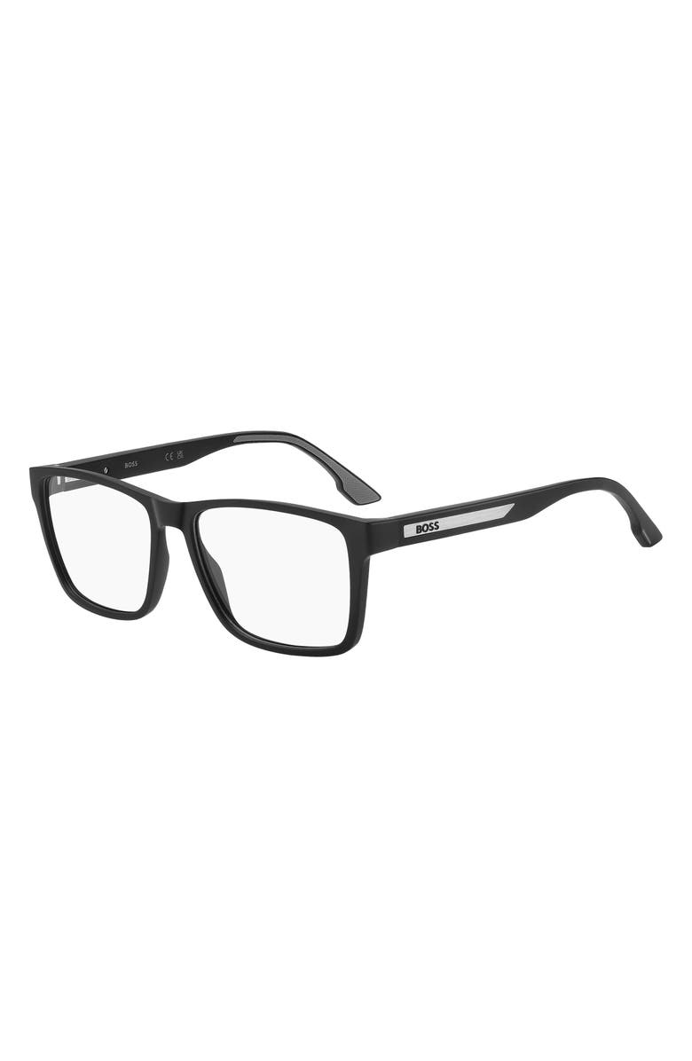 HUGO 57mm Rectangular Optical Glasses, Alternate, color, 