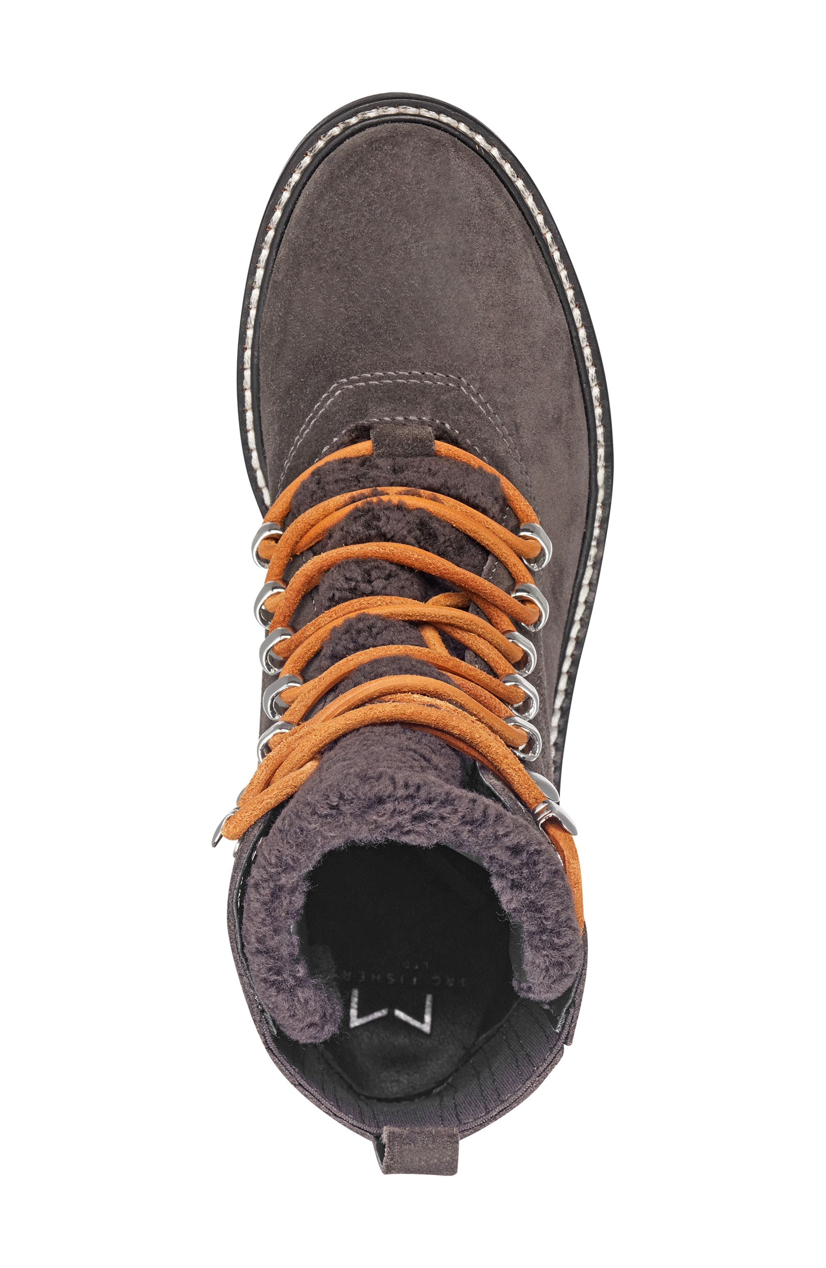 Denise Combat Boot, Alternate, color, GREY/ GREY SUEDE