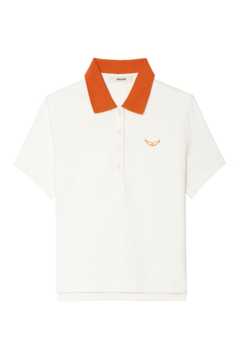 Mirta Crop Polo, Alternate, color, CREAM