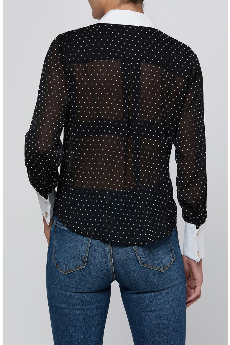 Sona Polka Dot Shirt, Alternate, color, BLACK/ WHITE POLKA DOT