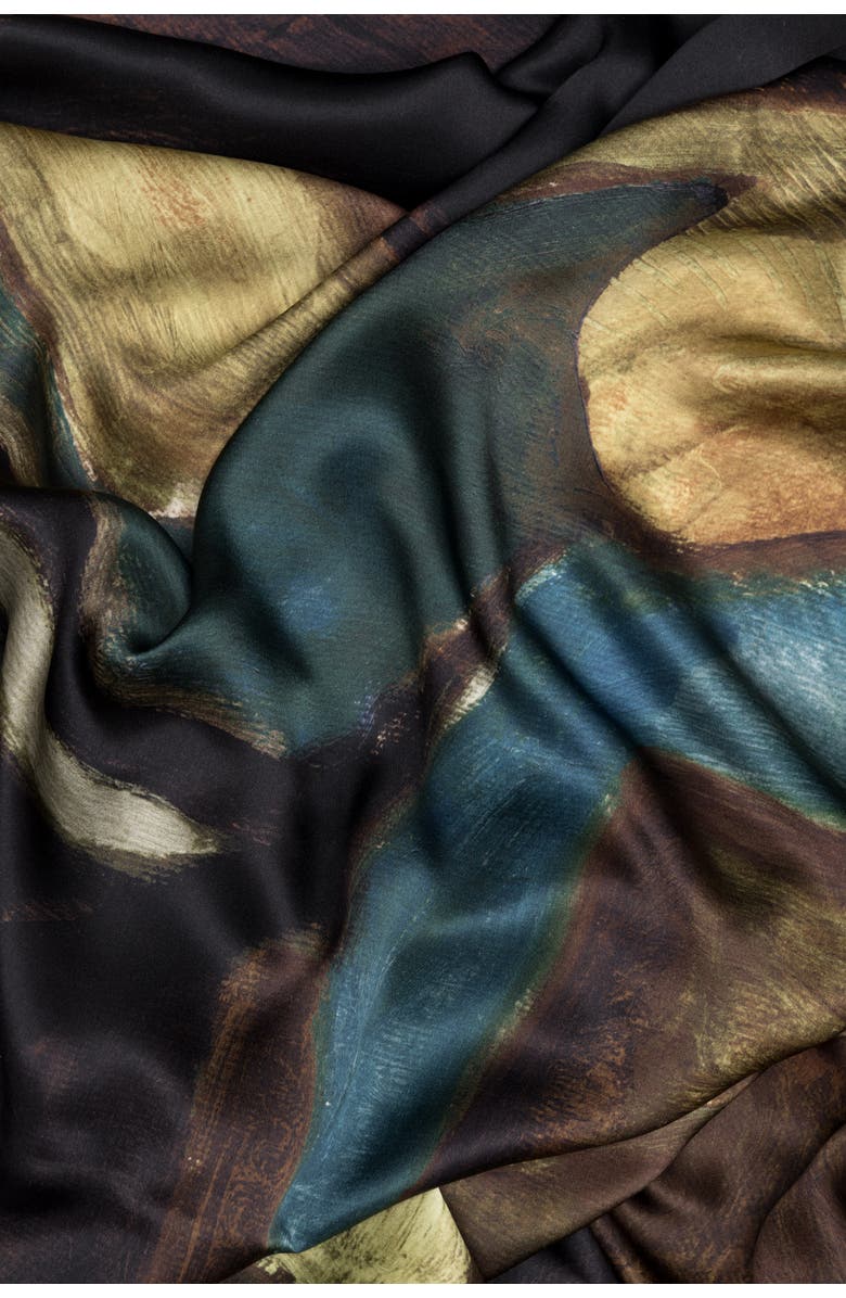 Elizabetta Marinella - Silk Scarf Shawl for Women, Alternate, color, Chocolate Brown