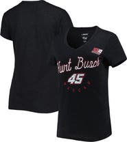 G-III 4HER BY CARL BANKS Women's G-III 4Her by Carl Banks Black Kurt Busch Bump & Run V-Neck T-Shirt