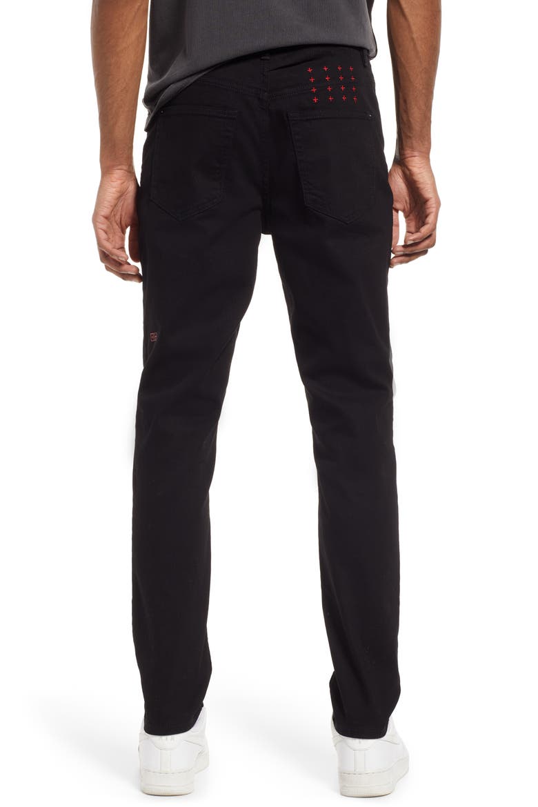 Wolf Gang Laid Back Straight Leg Jeans, Alternate, color, BLACK