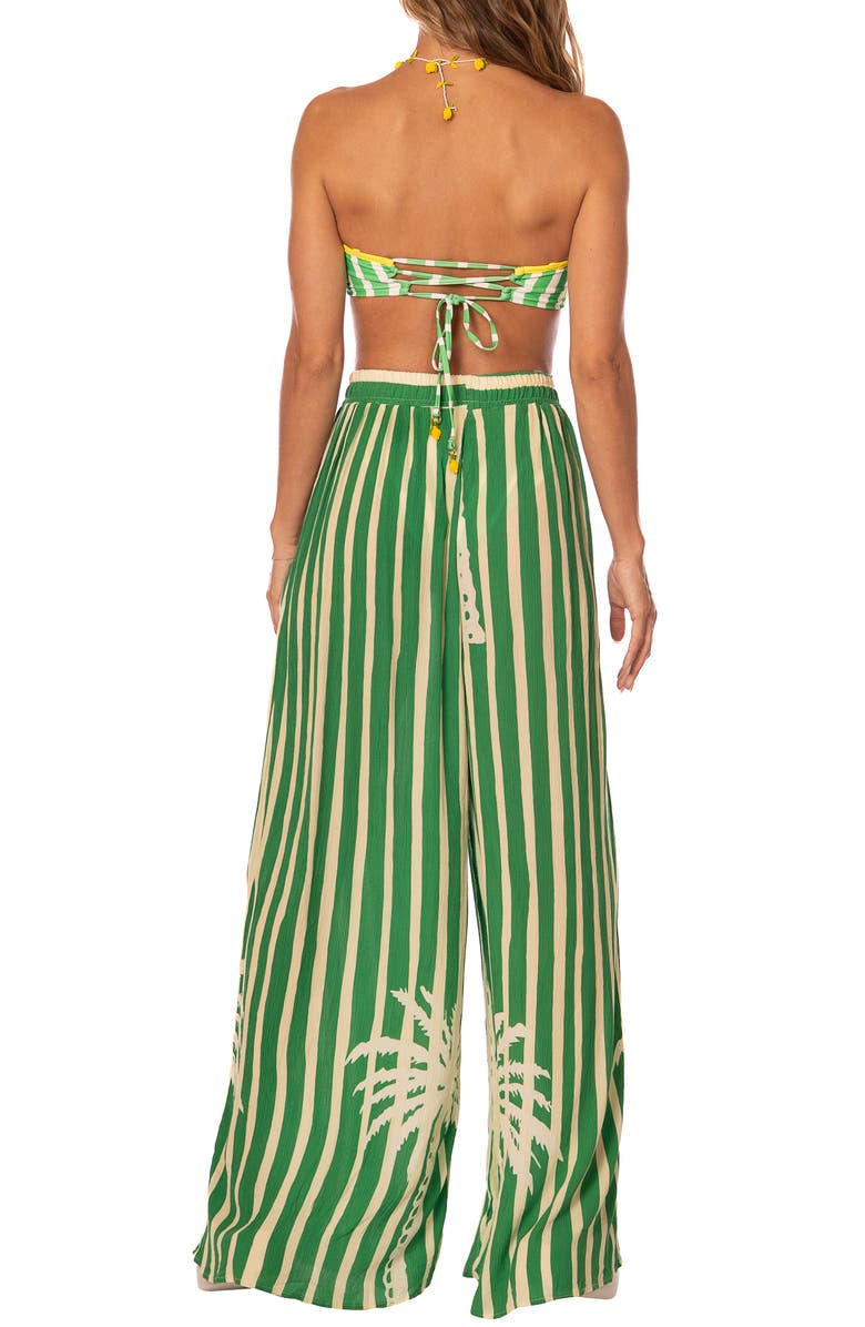 Maaji Ophelia Wide Leg Cover-Up Pants, Alternate, color, Green