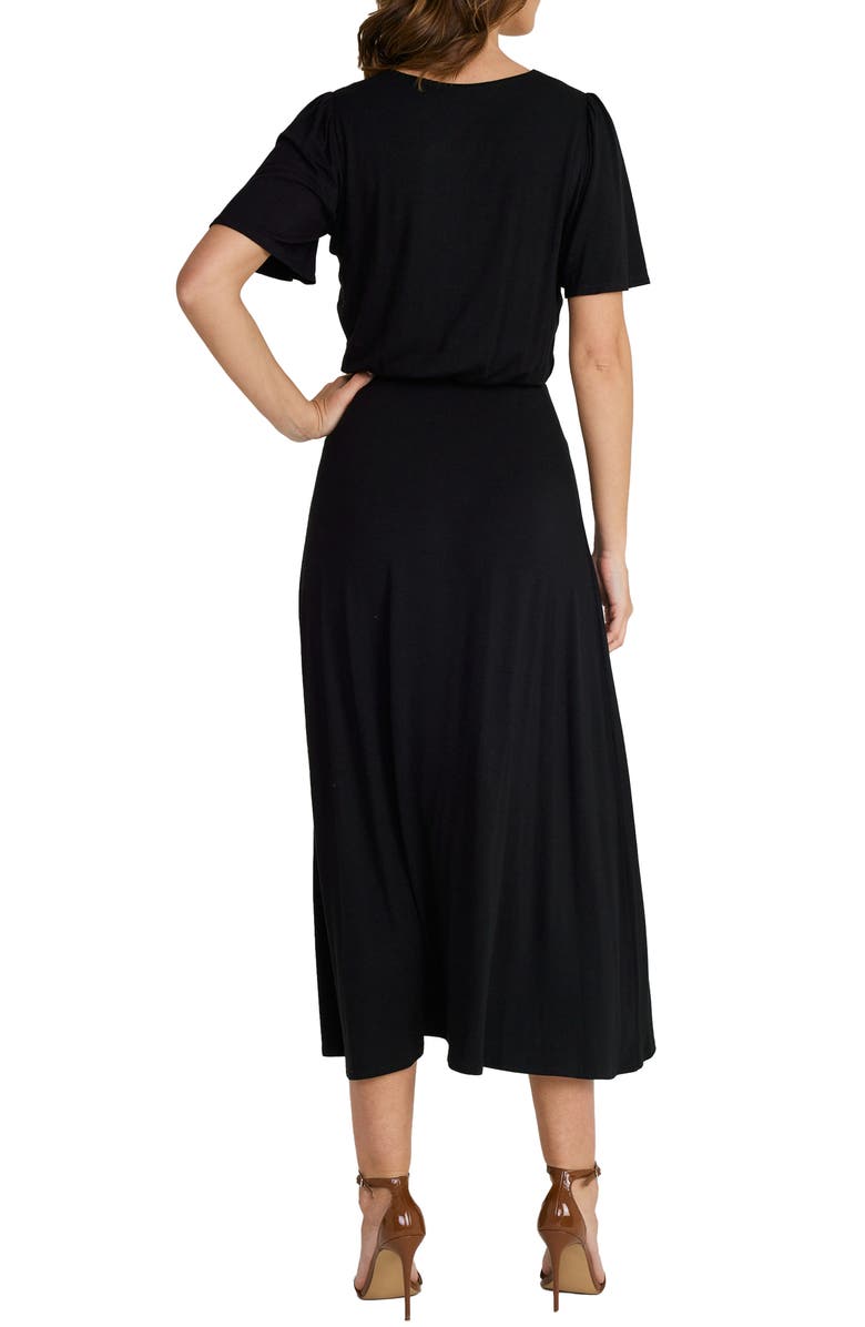 Mila Mae Button Trim Stretch Knit Maxi Dress, Alternate, color, 
