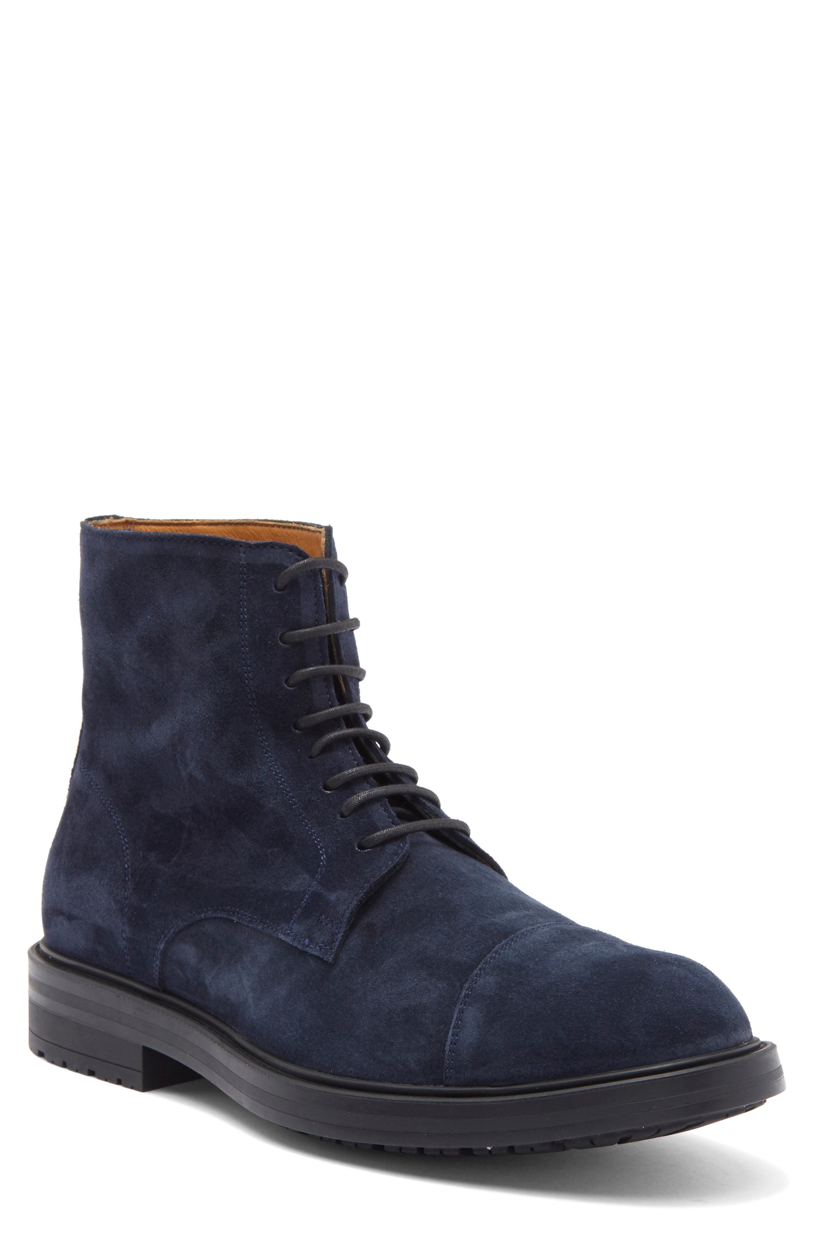 Polar Leather Boot, Main, color, NAVY SUEDE