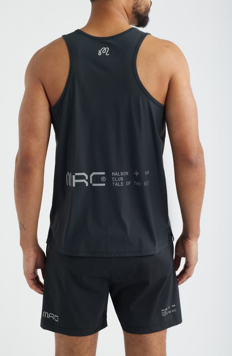 Malbon Golf Run Club Mesh Tank, Alternate, color, Jet Black
