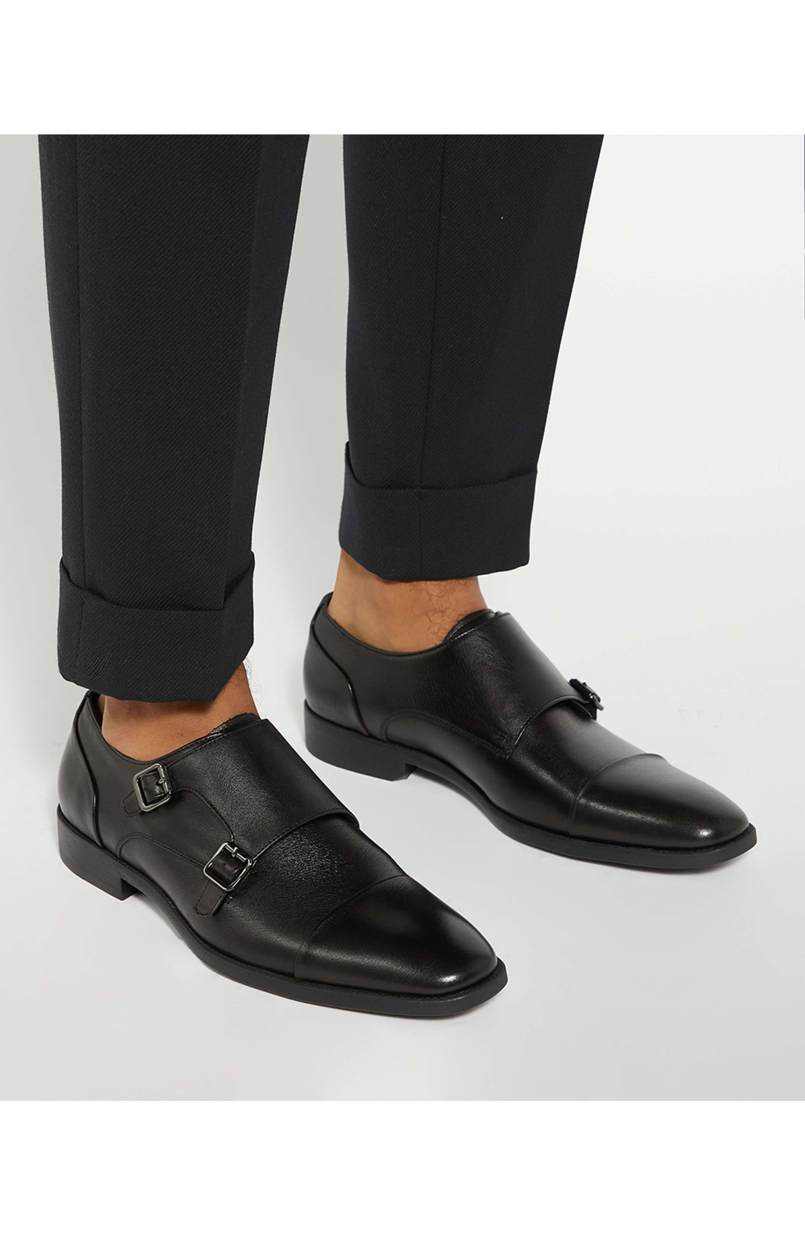 Dune London Satchin Double Monk Strap Shoe, Alternate, color, 