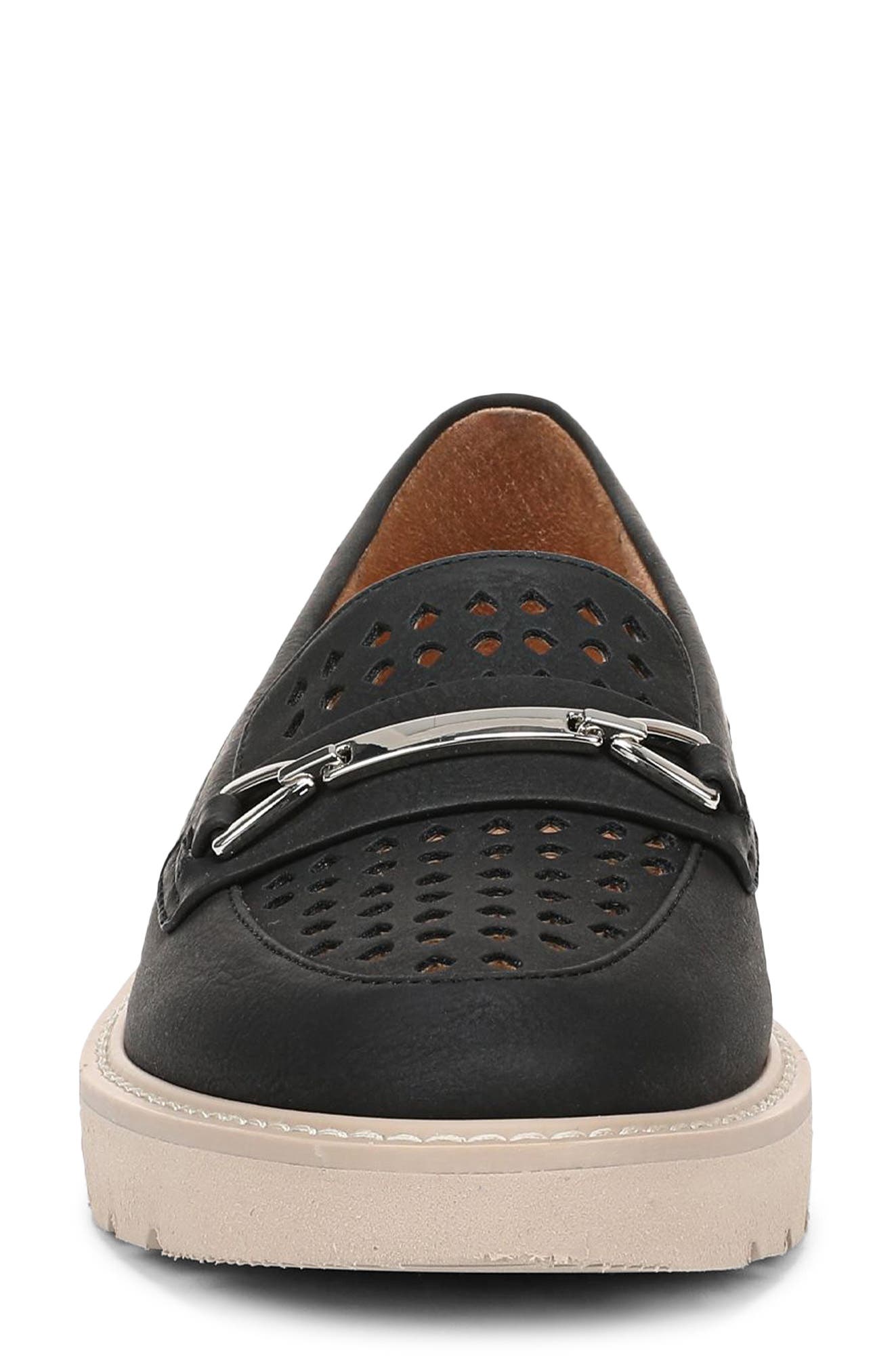 Naturalizer Elin Perforated Loafer Sneaker, Alternate, color, Black Perforated Faux Leather