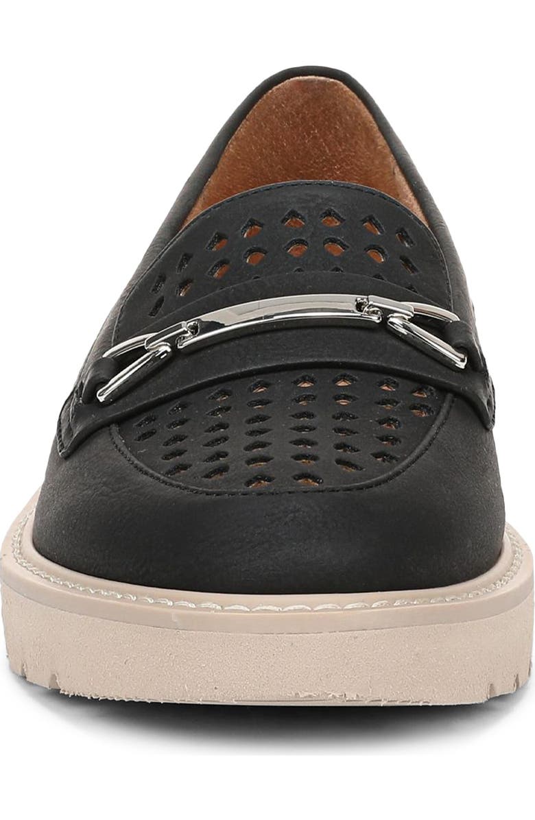 Naturalizer Elin Perforated Loafer Sneaker, Alternate, color, Black Perforated Faux Leather
