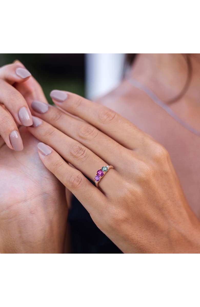 Julianna B. Spinel & Lab-Grown Diamond 3-Stone Ring, Alternate, color, Spinel