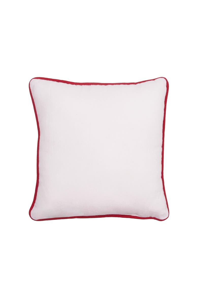 Patriotic Stars & Stripes Fur-Ever Cat Mini Embroidered Accent Pillow, 10" x 10", Alternate, color, White