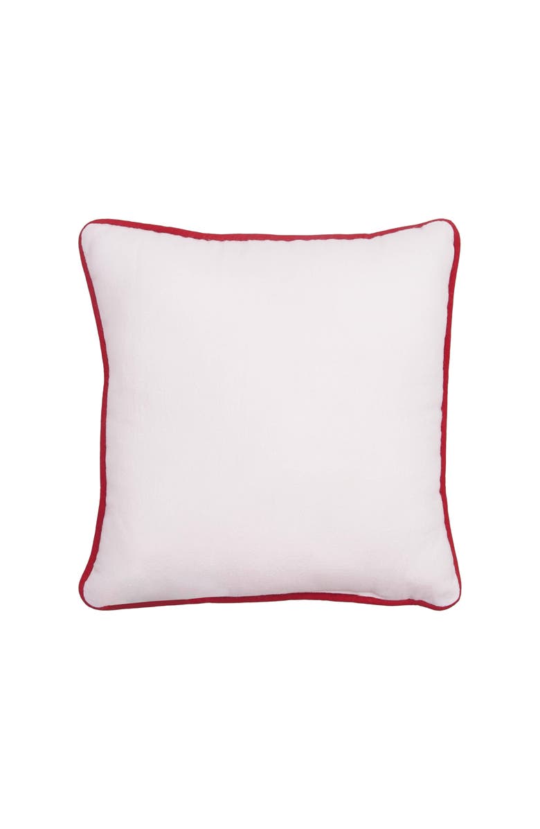C&F Home Patriotic Stars & Stripes Fur-Ever Cat Mini Embroidered Accent Pillow, 10" x 10", Alternate, color, White