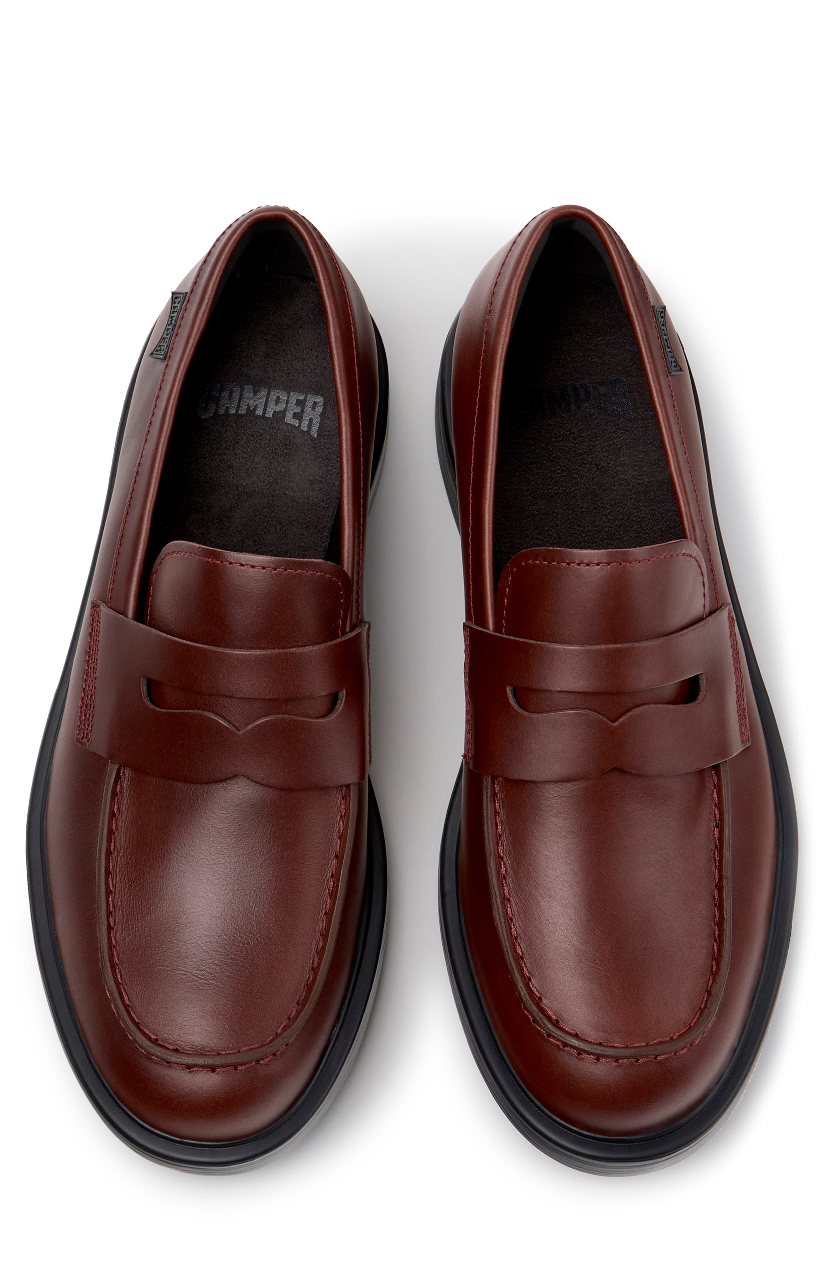 Dean Leather Penny Loafer, Alternate, color, BURGUNDY