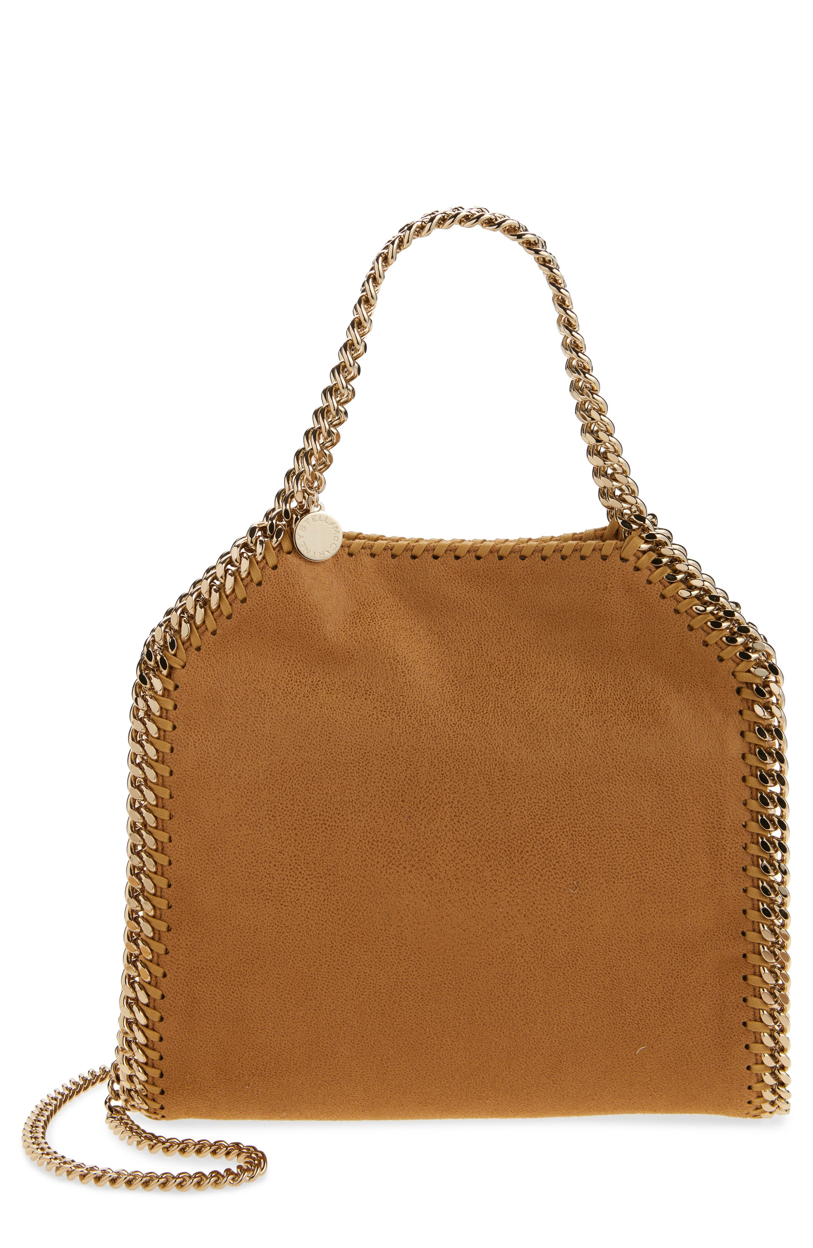 Stella McCartney Mini Falabella Shaggy Dear Faux Leather Tote, Main, color, 