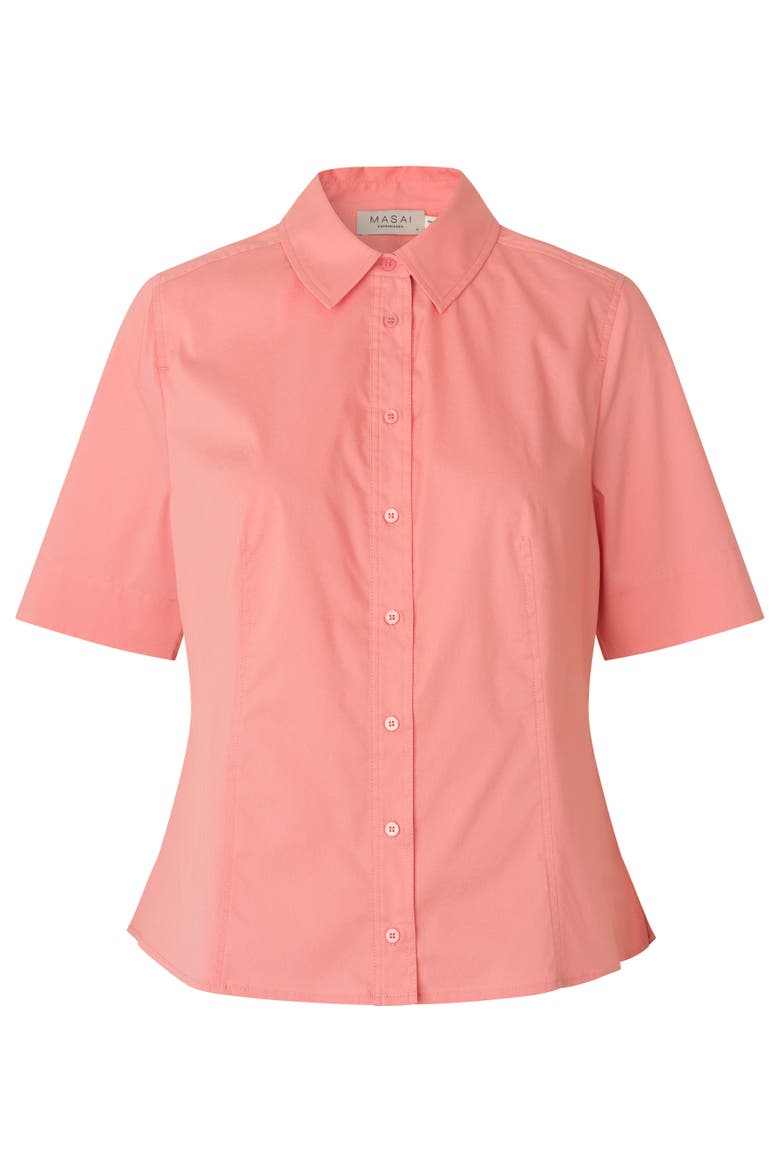 MaIven Boxy Short-Sleeve Shirt, Alternate, color, Strawberry Ice