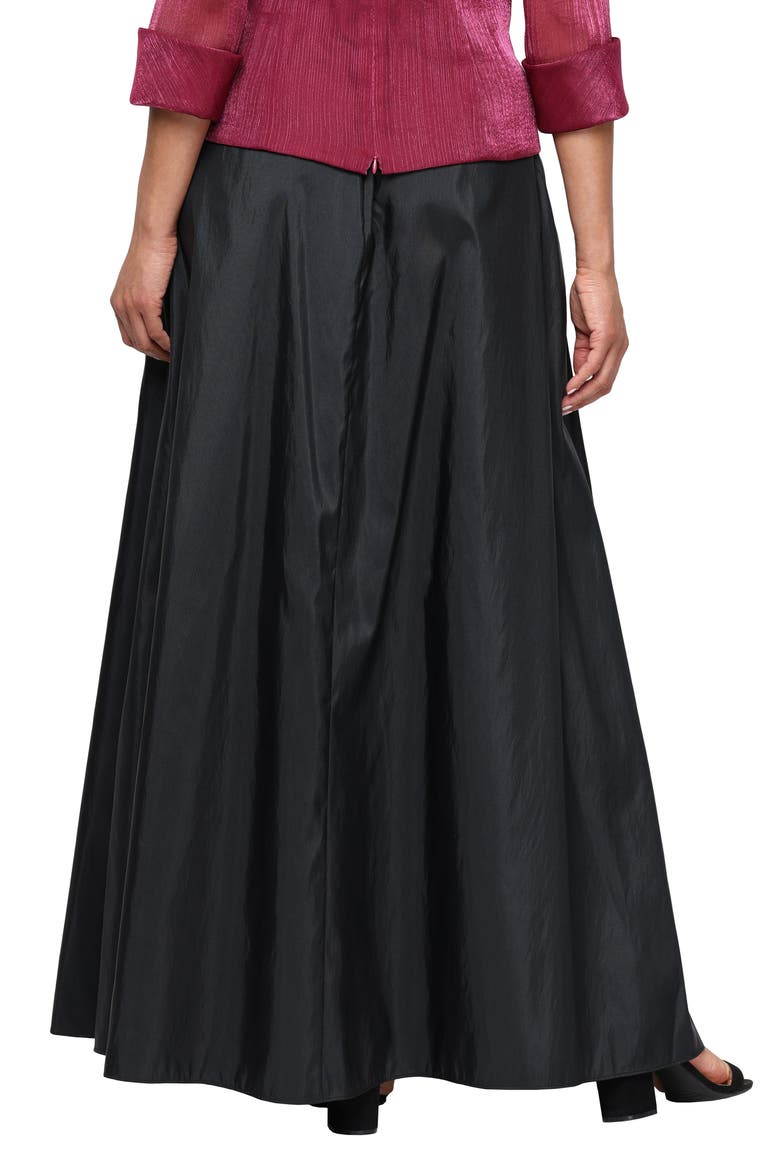 Washer Taffeta Ballgown Skirt, Alternate, color, BLACK