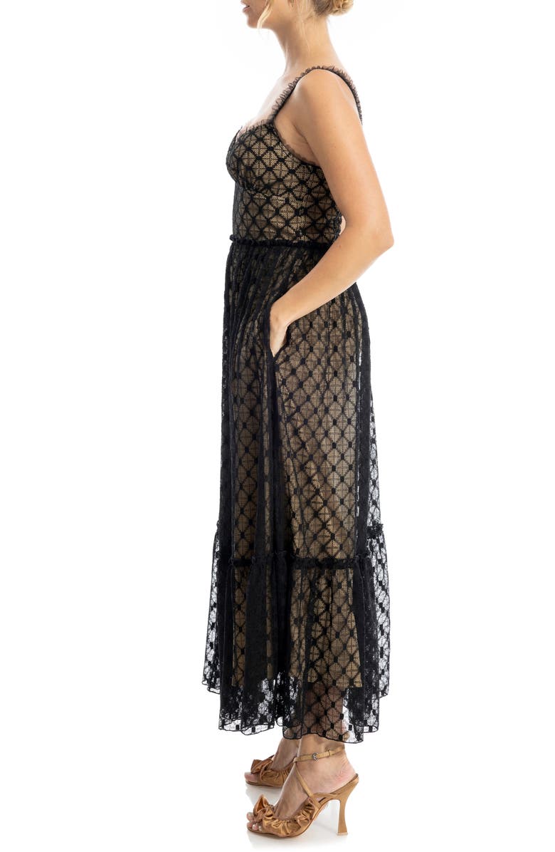 MAX STUDIO Lace Midi Dress, Alternate, color, Black