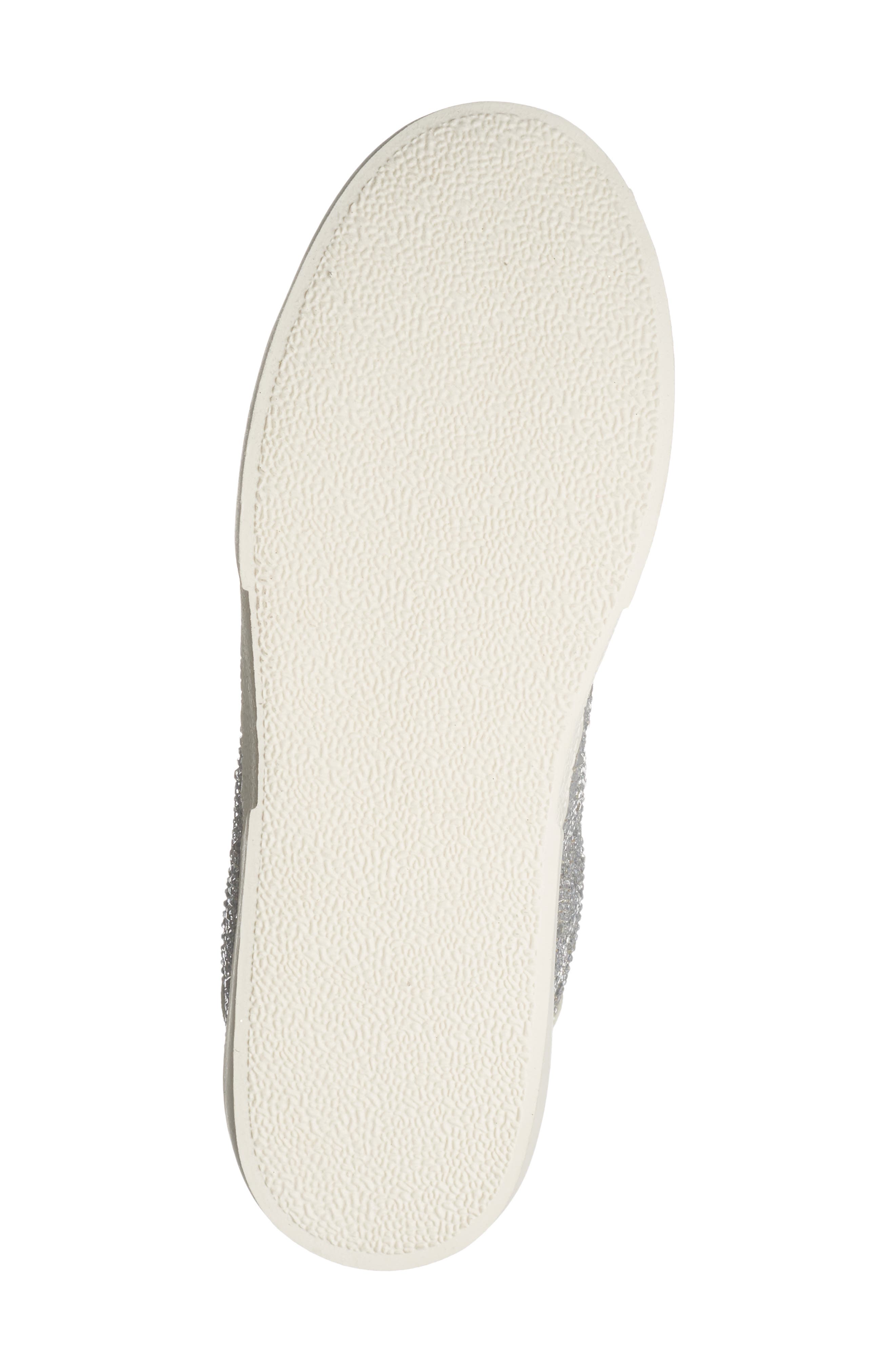 Anne Klein Cadia Zip Embellished Sneaker, Alternate, color, Platinum