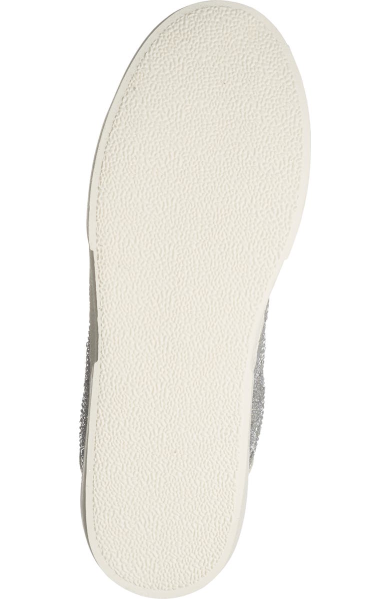 Anne Klein Cadia Zip Embellished Sneaker, Alternate, color, Platinum