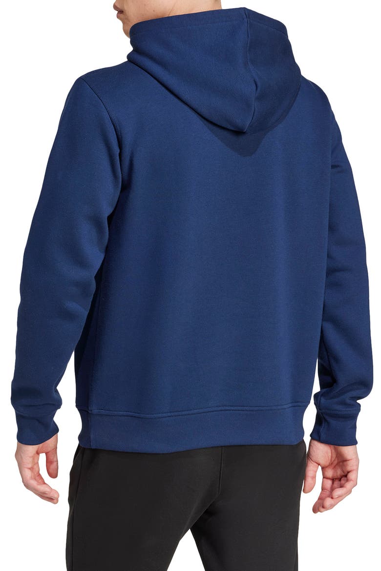 Trefoil Essentials Hoodie, Alternate, color, NIGHT INDIGO