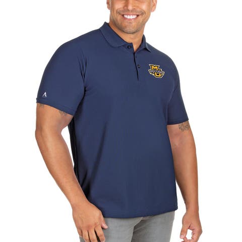 Men's Antigua Navy Marquette Golden Eagles Big & Tall Legacy Pique Polo