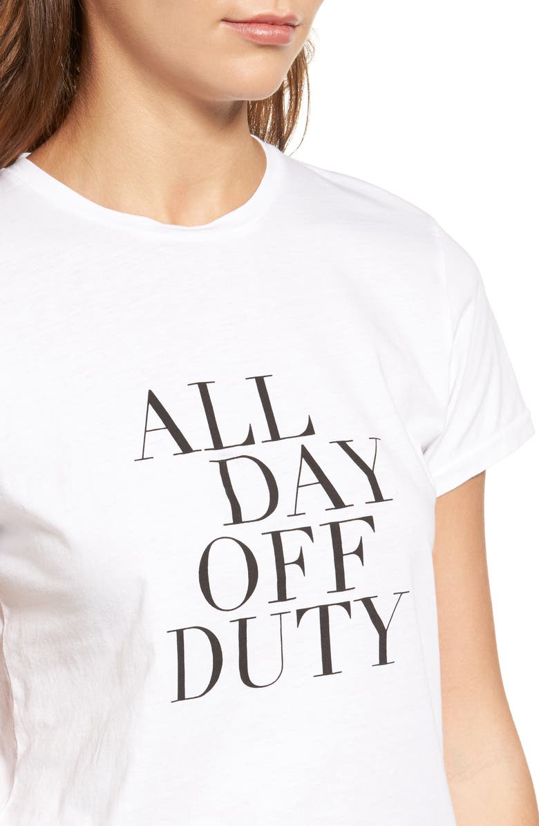 SINCERELY JULES All Day Off Duty Cotton Tee, Alternate, color,