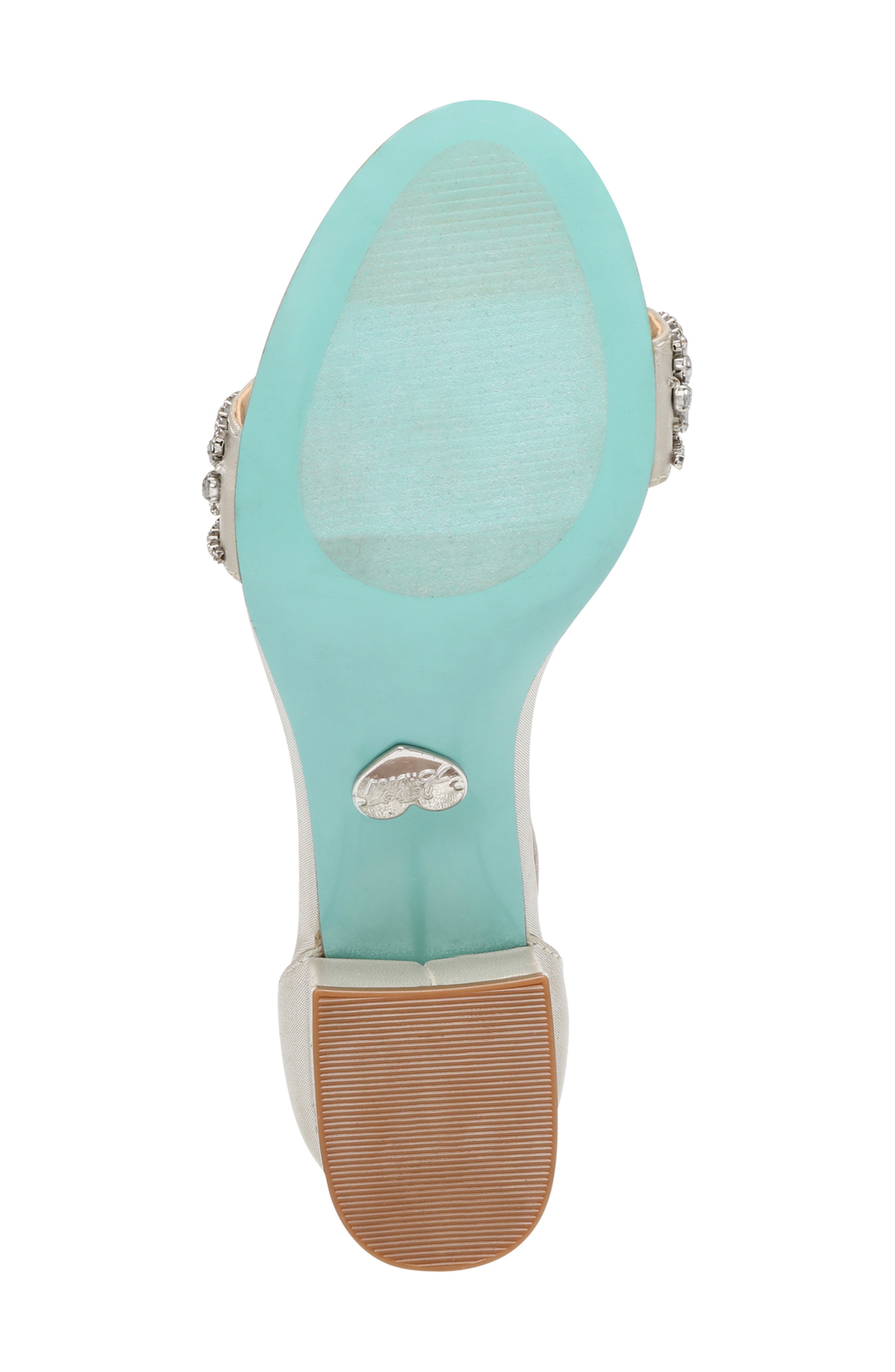 Betsey Johnson Crystal Embellished Block Heel Sandal, Alternate, color, 