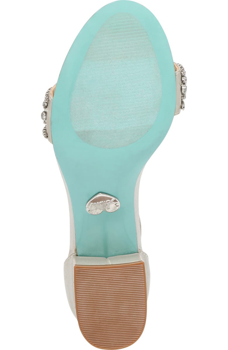 Betsey Johnson Crystal Embellished Block Heel Sandal, Alternate, color,