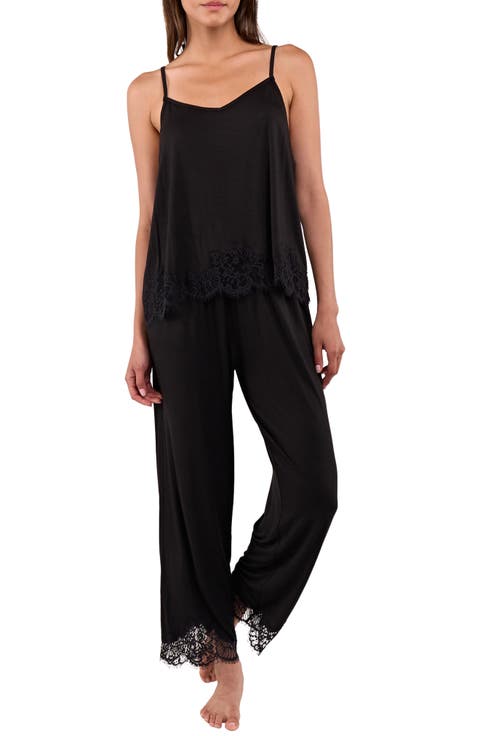 Sarafina Lace Trim Jersey Pajamas