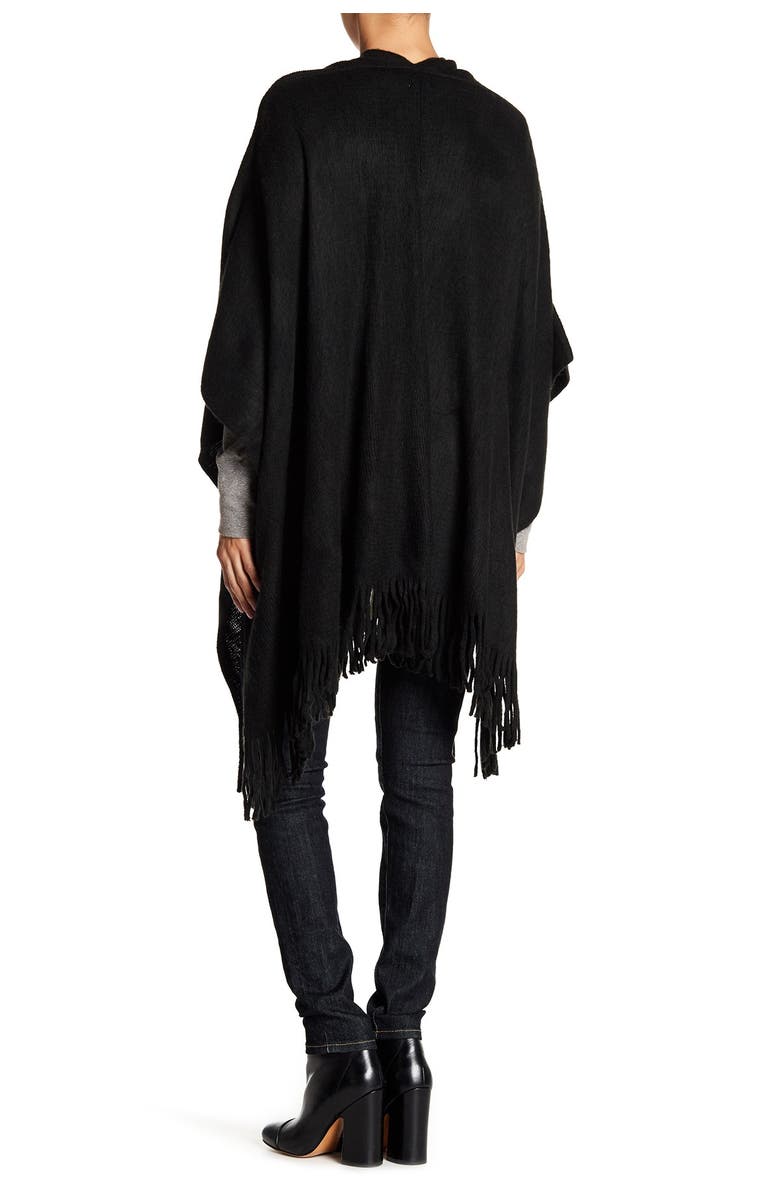 Vince Camuto Feels Like Home Ruana, Alternate, color, Black