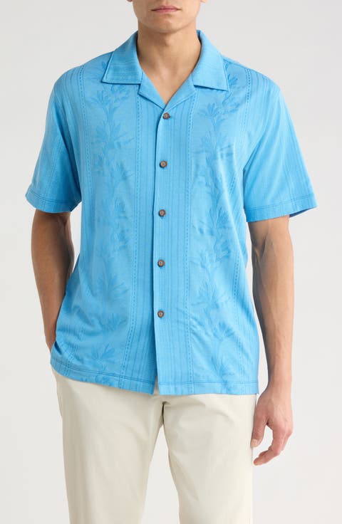 Palm Fresco Beach IslandZone® Button-Up Camp Shirt