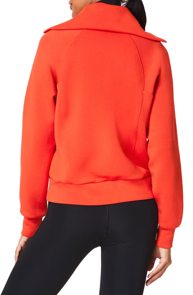 SPANX<sup>®</sup> AirEssentials Half Zip Sweatshirt, Alternate, color, Poppy