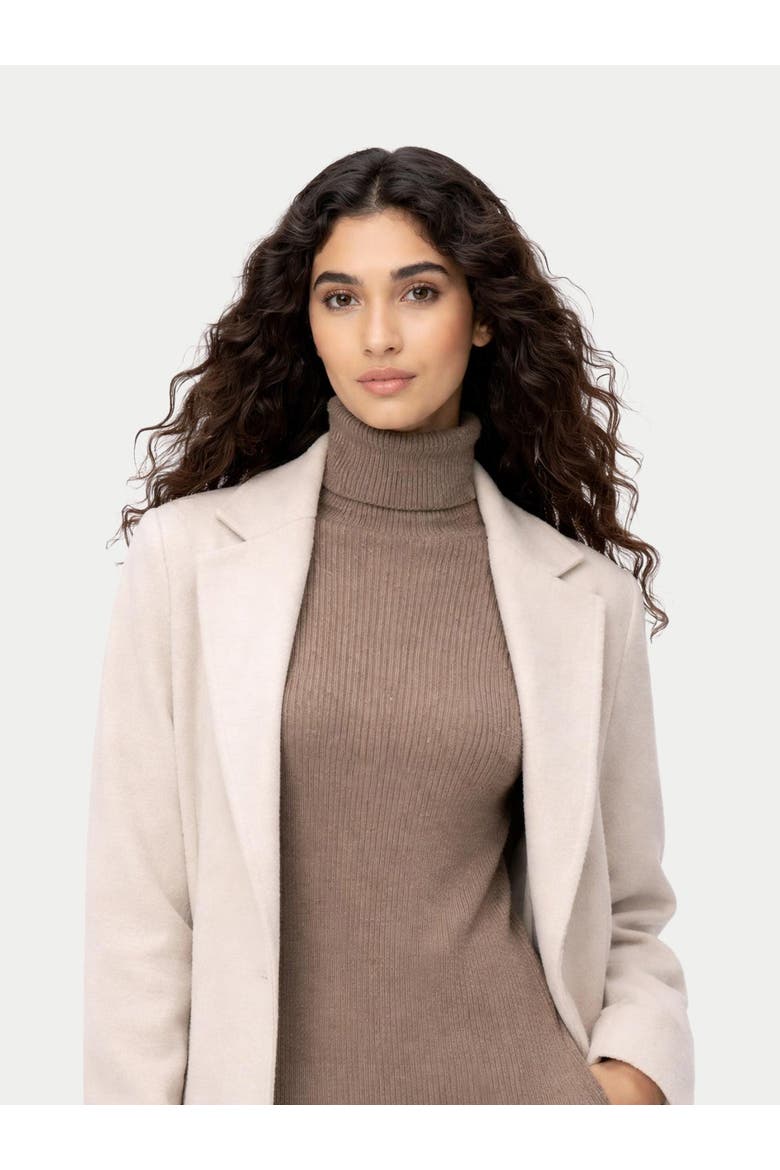 Seamless T-Neck Cashmere Dress, Alternate, color, taupe