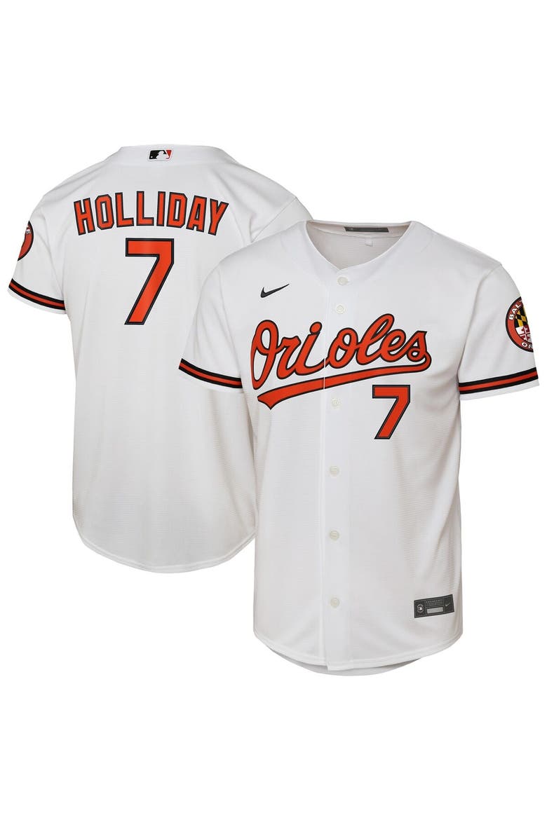 Youth Nike Jackson Holliday White Baltimore Orioles Home Stadium Player Jersey, Main, color, White