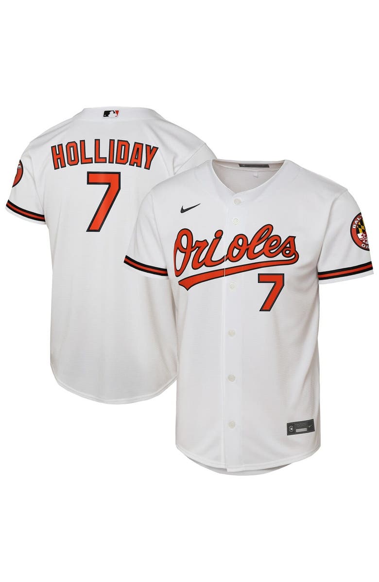 Nike Youth Nike Jackson Holliday White Baltimore Orioles Home Stadium Player Jersey, Main, color, White
