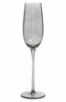 Zodax Malden Optic Set of 4 Champagne Flutes