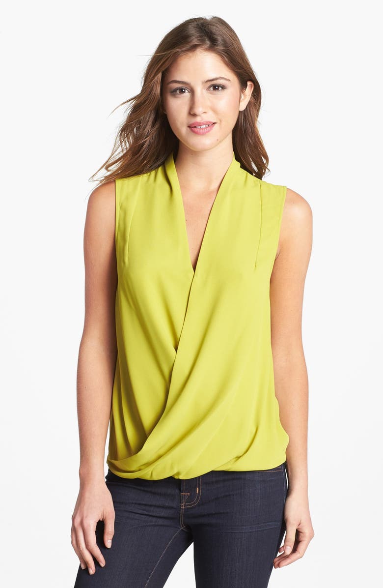 Vince Camuto Sleeveless Faux Wrap Top, Main, color,