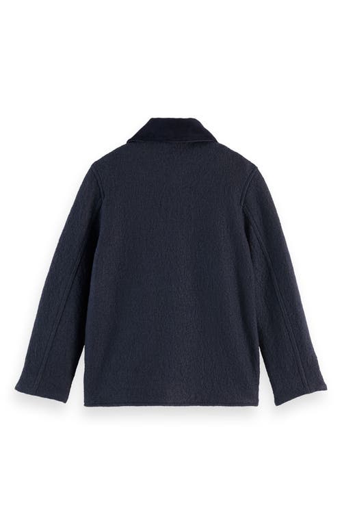 Scotch & Soda Kids' Wool Blend Coat In Blue