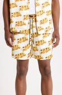 RtA Clyde Logo Print Shorts