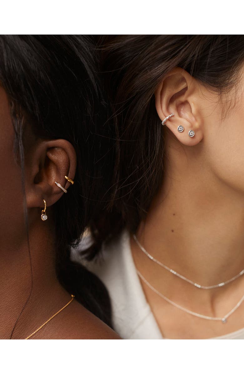 Monica Vinader Essential Diamond Necklace, Alternate, color, Silver