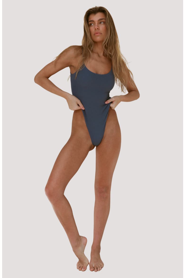 Surya One-Piece Swimsuit, Alternate, color, VINTAGE INDIGO RIPPLE