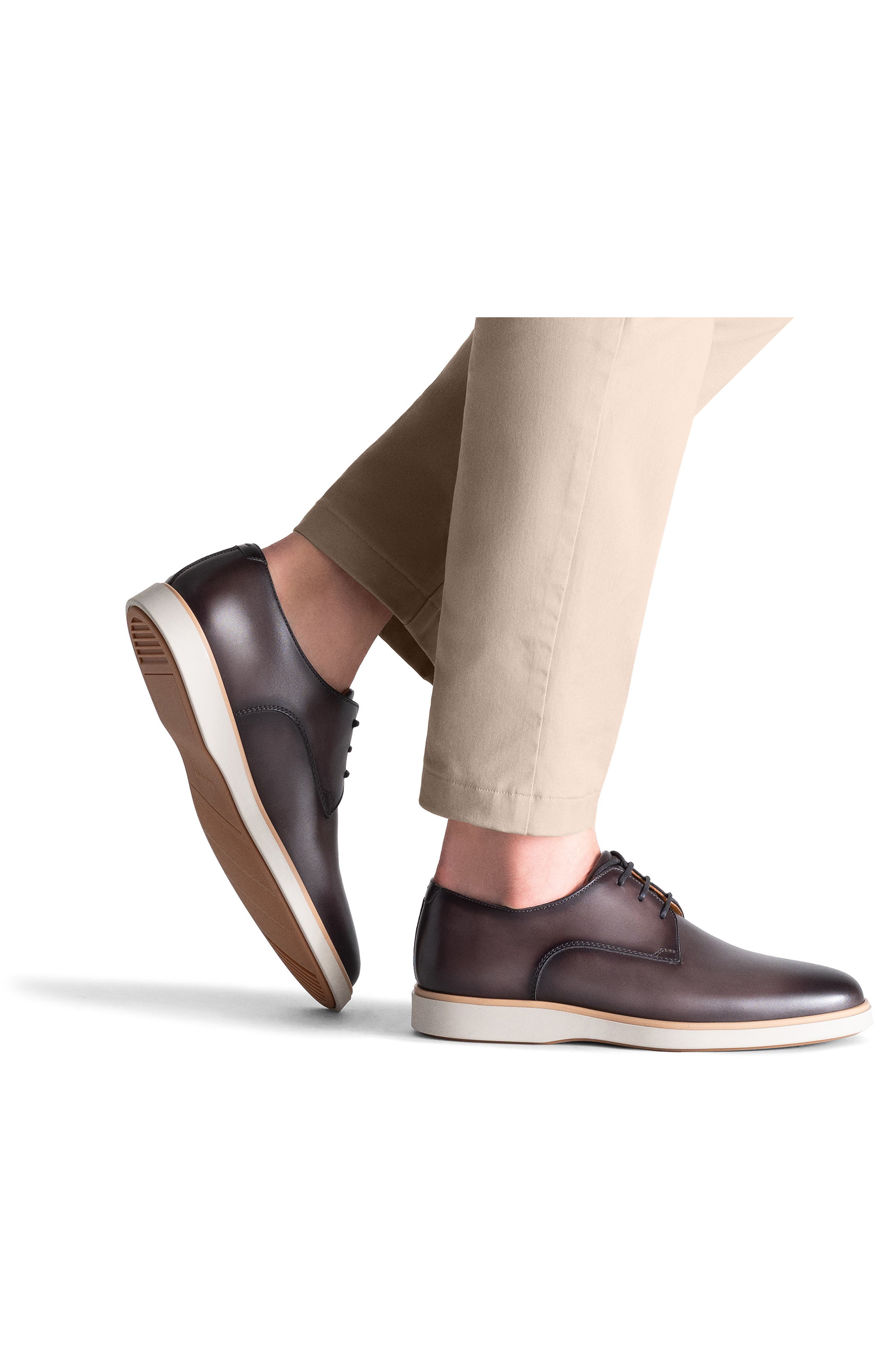 Leone II Plain Toe Derby, Alternate, color, GREY