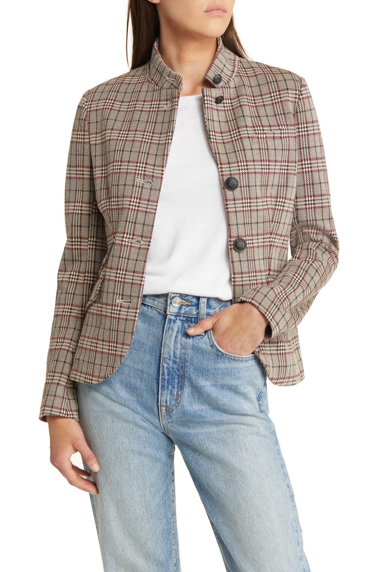Slade Plaid Blazer, Main, color, GREYPLAID