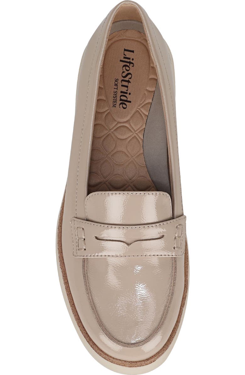 LifeStride Chelsea Platform Penny Loafer, Alternate, color, Tender Taupe
