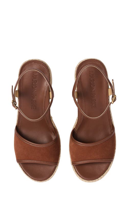 Marion Parke Haven Platform Sandal In Luggage Suede