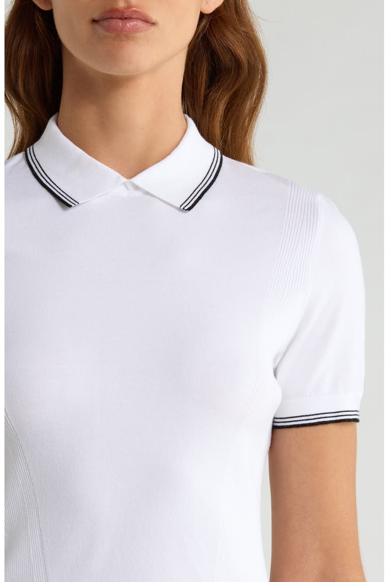 Elevated Short Sleeve Sweater Polo, Alternate, color, SNOW