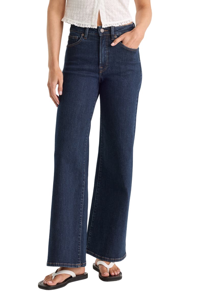 Good Waist High Waist Palazzo Jeans, Main, color, INDIGO1231